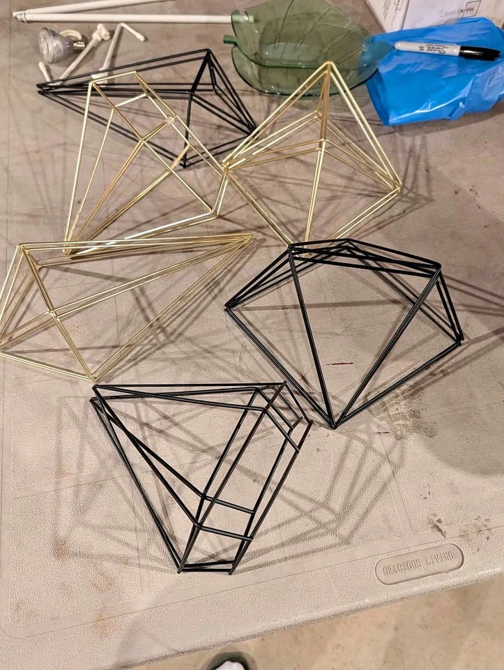 Umbra Prisma Geometric Wire Diamond Decor Set - 2 Sets/ 12 piece