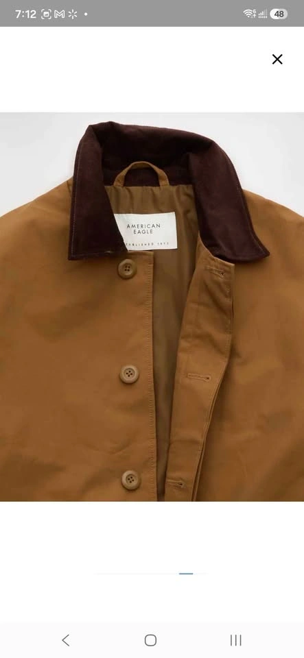 Brand New American Eagle Trench Coat. Size M. - photo 5