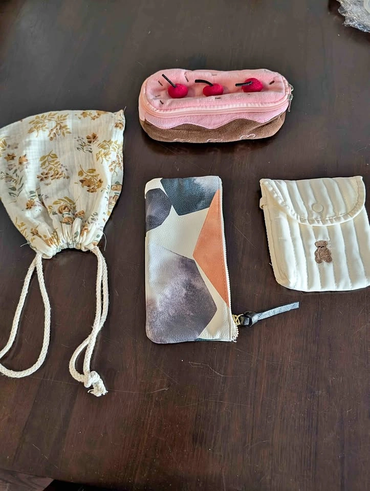 Set of 4 Assorted Pouches and Pencil Case