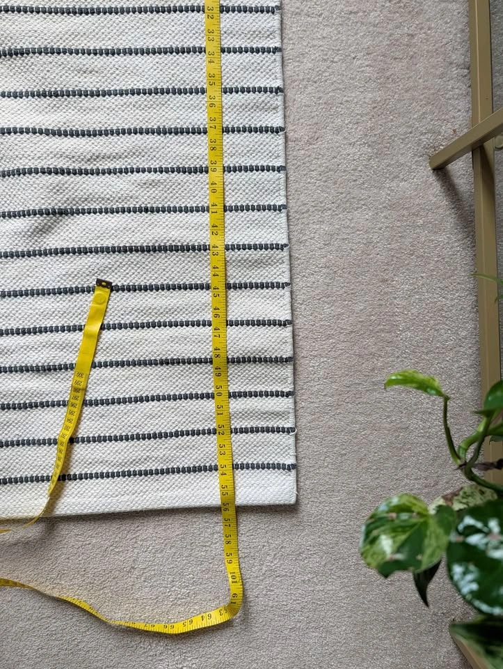 Cream and Black Striped Runner Rug - photo 3