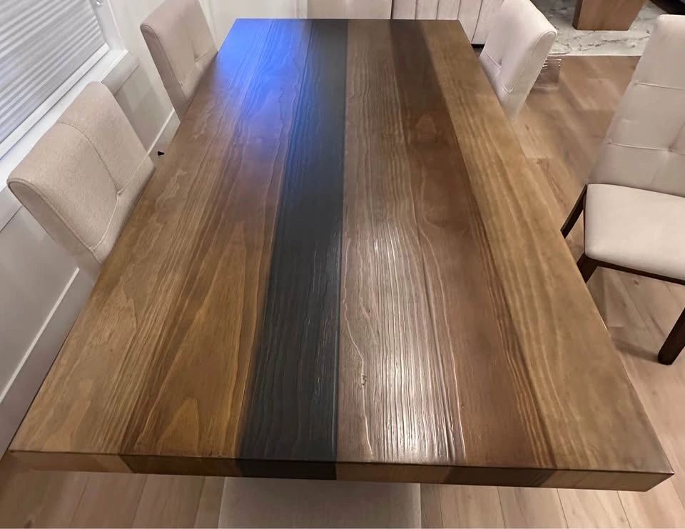 Modern Wood and Resin Dining Table - photo 2