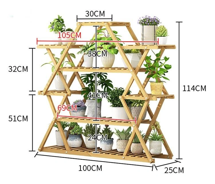 Brand New Multi-Layer Bamboo Plant Floor Stand - Large - photo 3