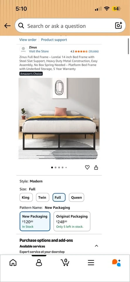 Sealy Mattress Double/Full Bed with Frame - photo 5