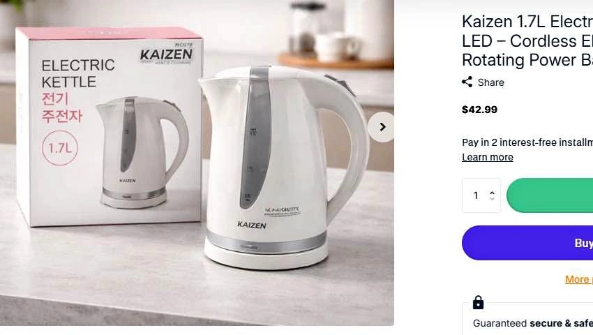 Kaizen 1.7L Electric Kettle