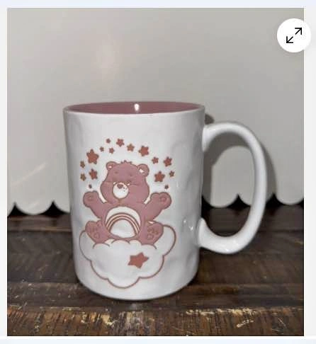 Pink & White Care Bears Cheer Bear Coffee Mug
