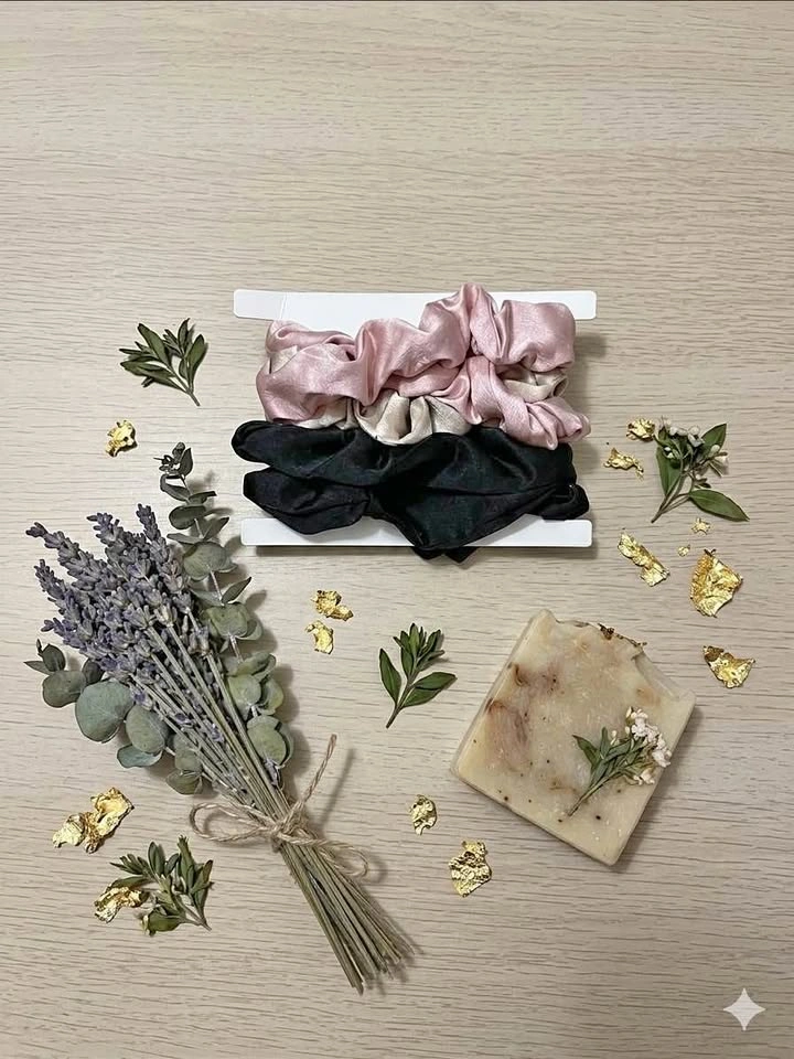 3 Satin Hair Scrunchies $1 each