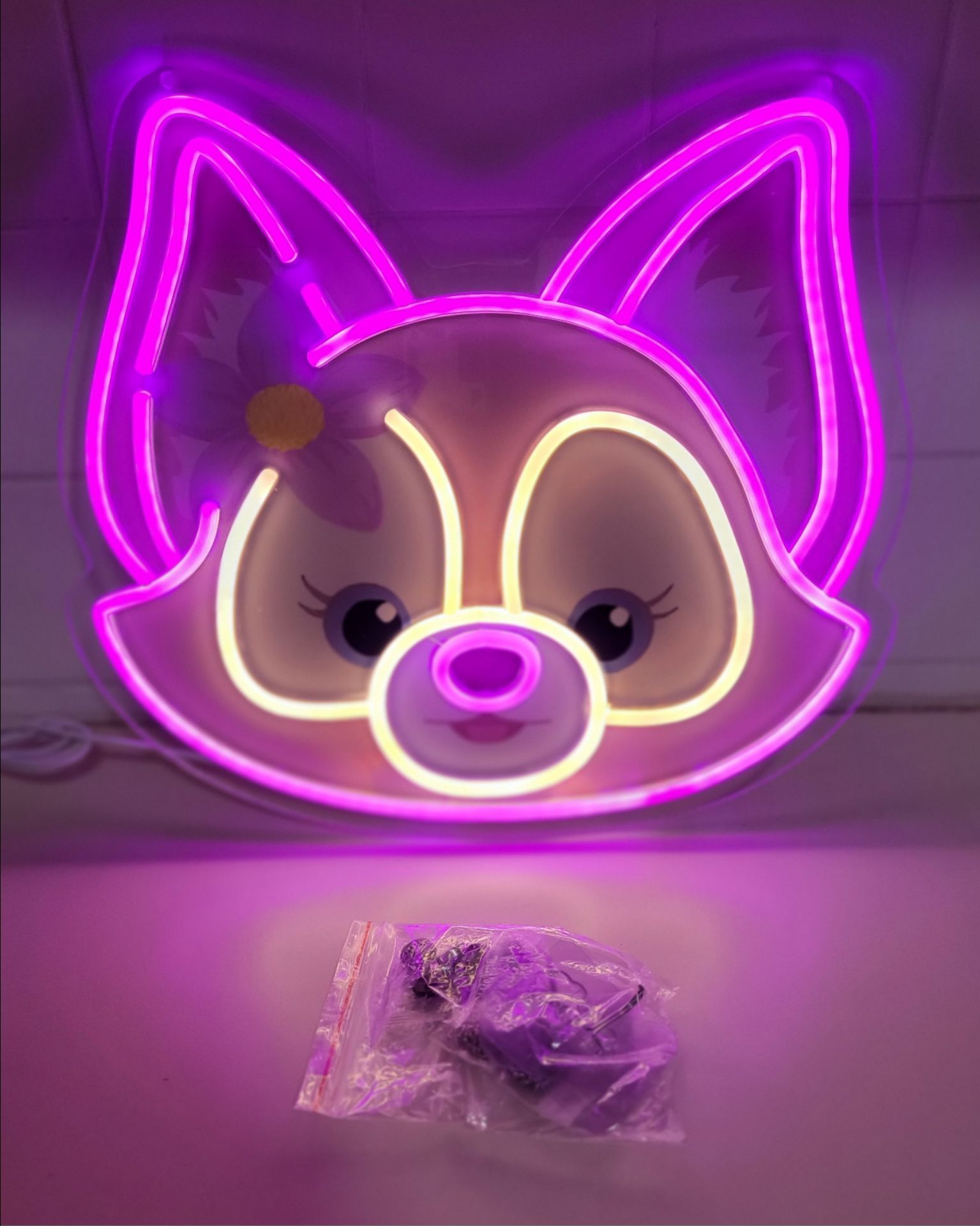 Disney Duffy & Friends LinaBell wall neon light / Rare / NEW