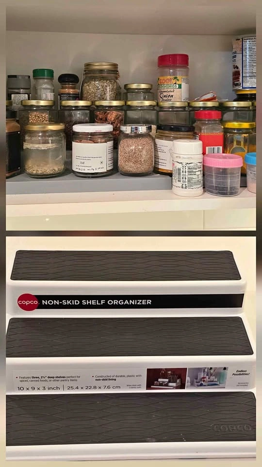 2 Copco & 1 Homesense Non-Skid Shelf Organizers