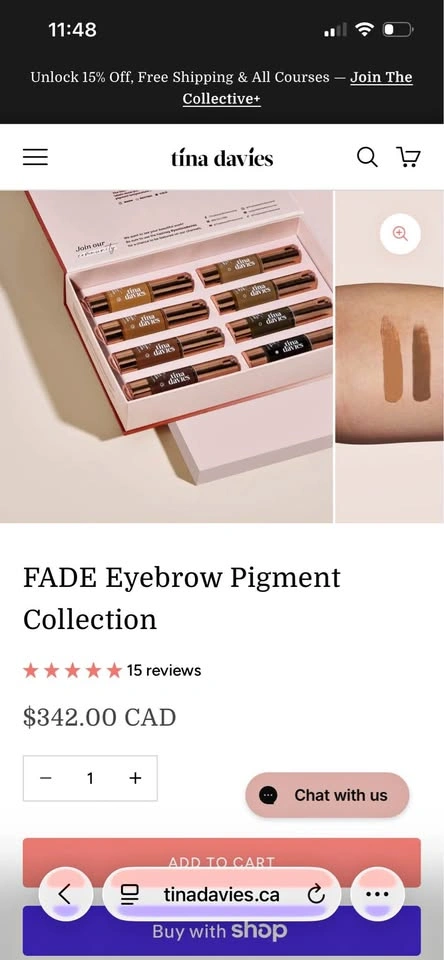 Lightly used Tina Davies Fade set for PMU eyebrows