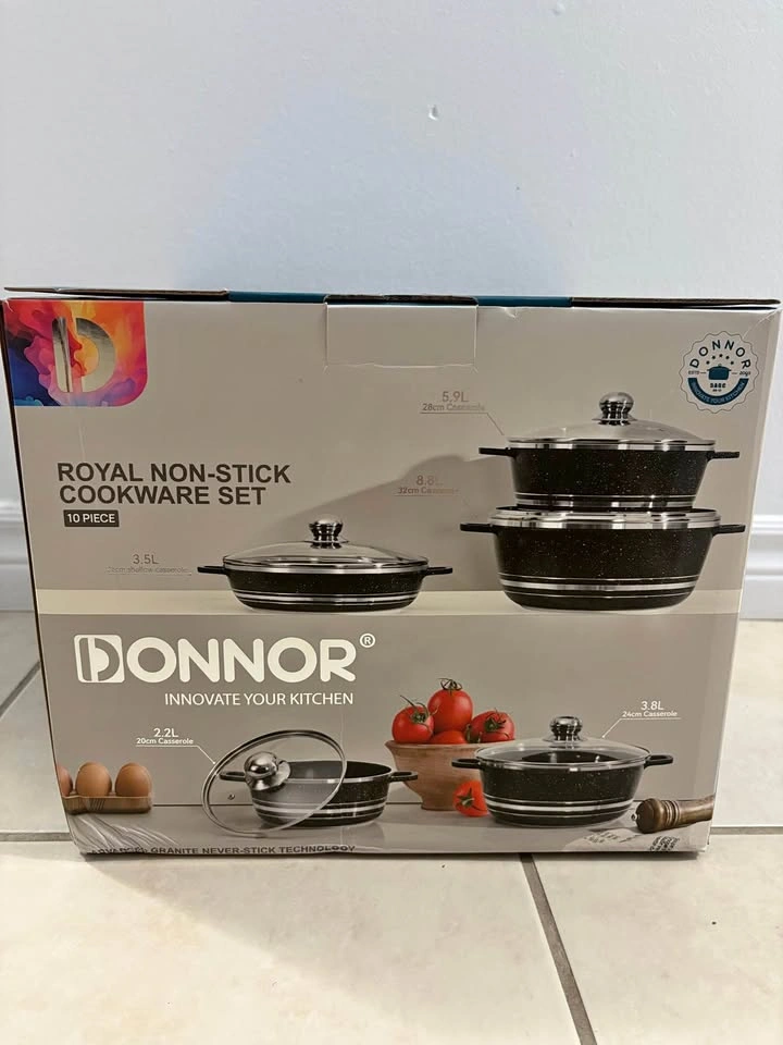 BRAND NEW Donnor 10-Piece Royal Non-Stick Cookware Set