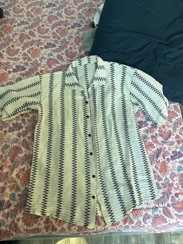 Zara Textured Button-Up Shirt