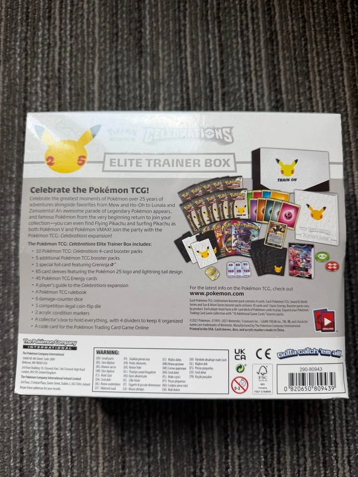 Pokémon Celebrations 25th Anniversary ETB SEALED | Greninja Prom - photo 5