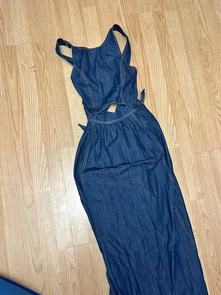 BNWT Commense Denim Maxi Dress