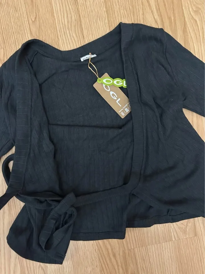 BNWT OGL Ribbed Wrap Cardigan – Size S - photo 4