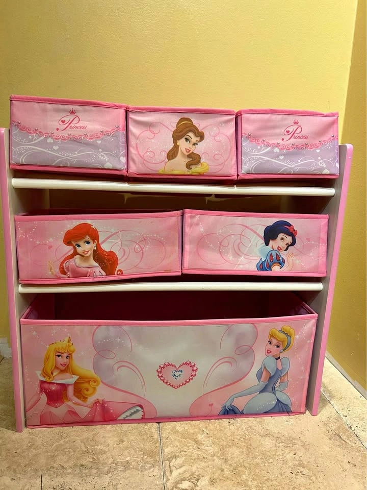 LIKE NEW Disney Princesses Storage Drawer Filling Cabinet