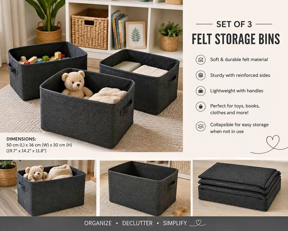 4 Storage baskets