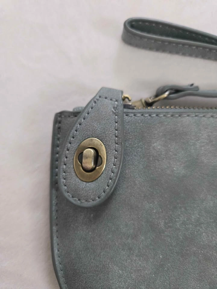 Joy Susan Woman's Wristlet/Clutch with Strap Silver/Grey - photo 4