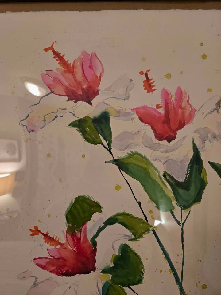 Floral Watercolor Painting. 24"x32. Perfect Condition. - photo 2