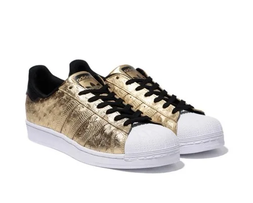 Men’s Adidas Superstar Originals (8.5) – Metallic Gold Leather