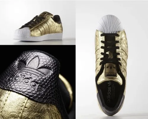 Men’s Adidas Superstar Originals (8.5) – Metallic Gold Leather - photo 3