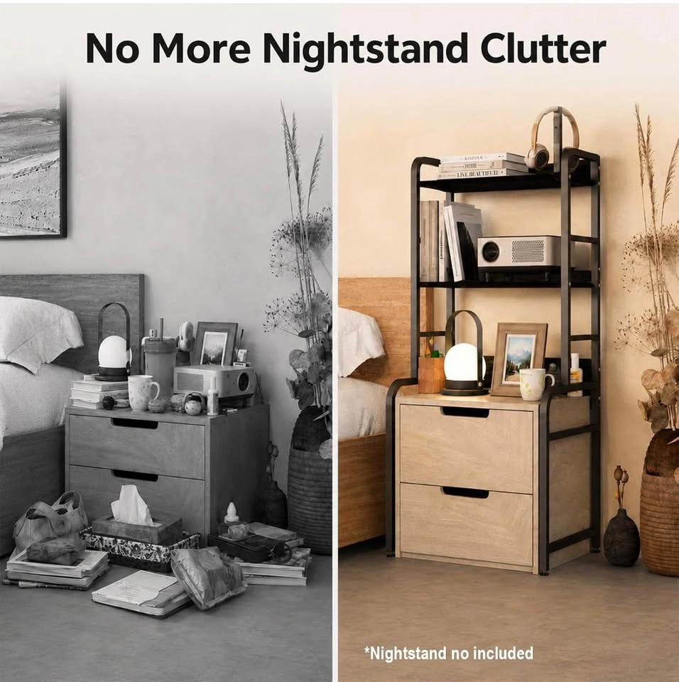 2-Tier Over Nightstand Storage Shelf - photo 5