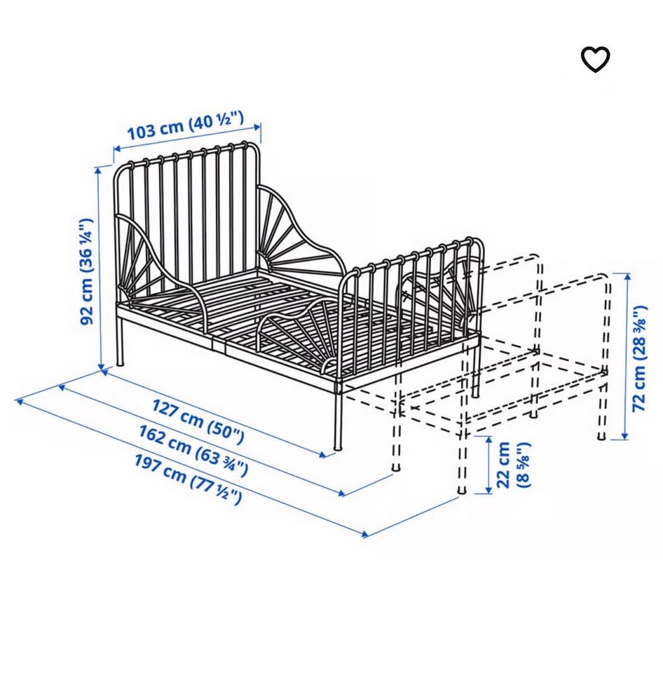 Ikea Minnen twin bed frame - photo 2