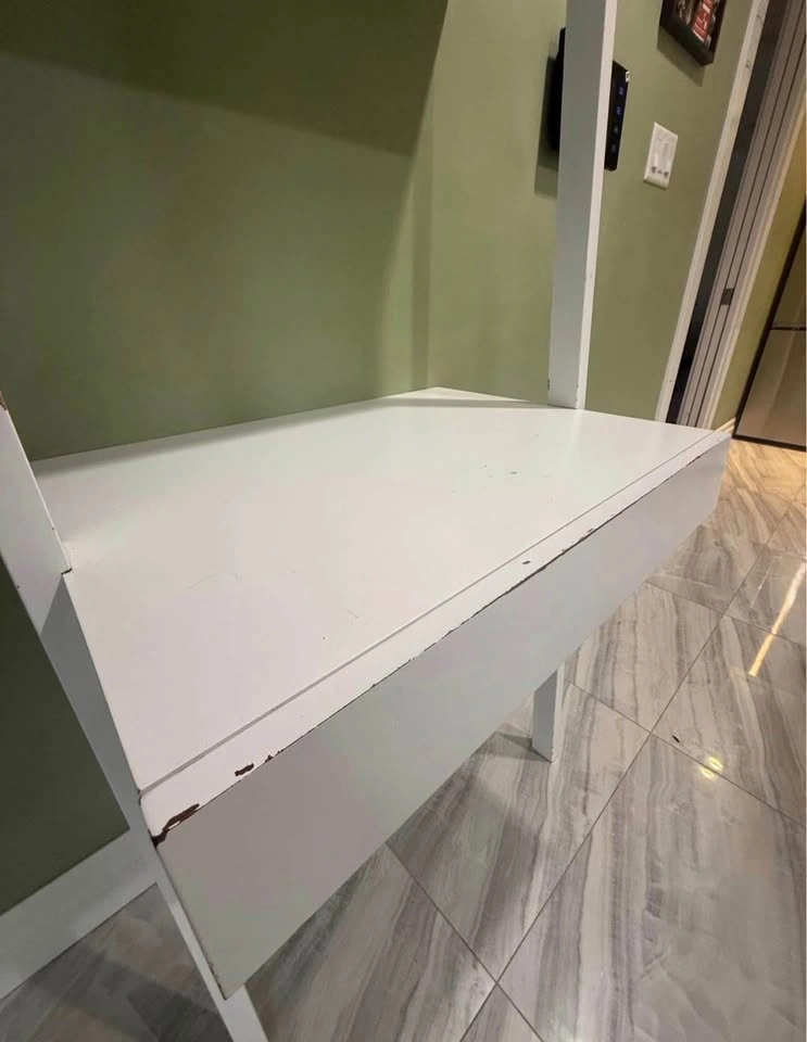 White Ladder Desk with Shelves - photo 2