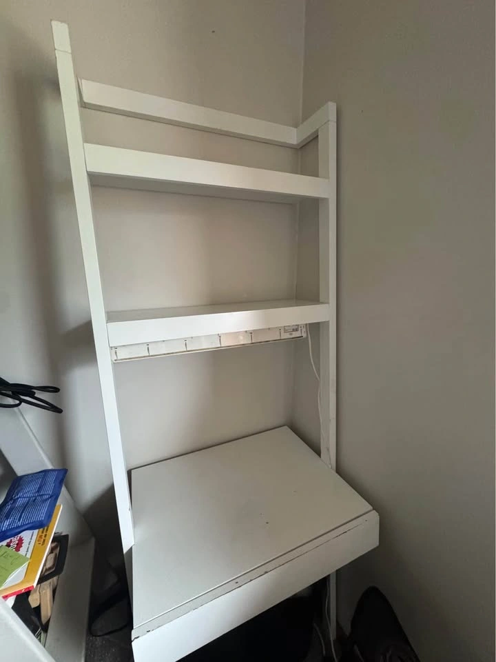 White Ladder Desk with Shelves - photo 3