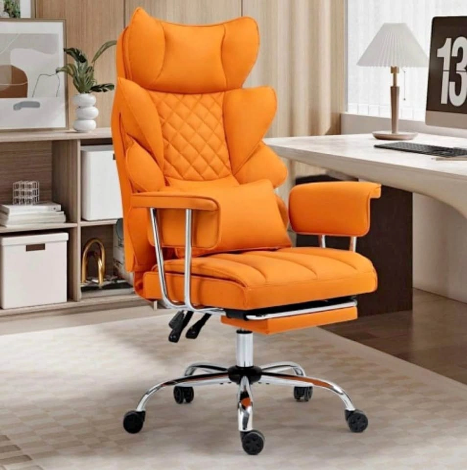 Orange Gaming Chair w/Back Massager