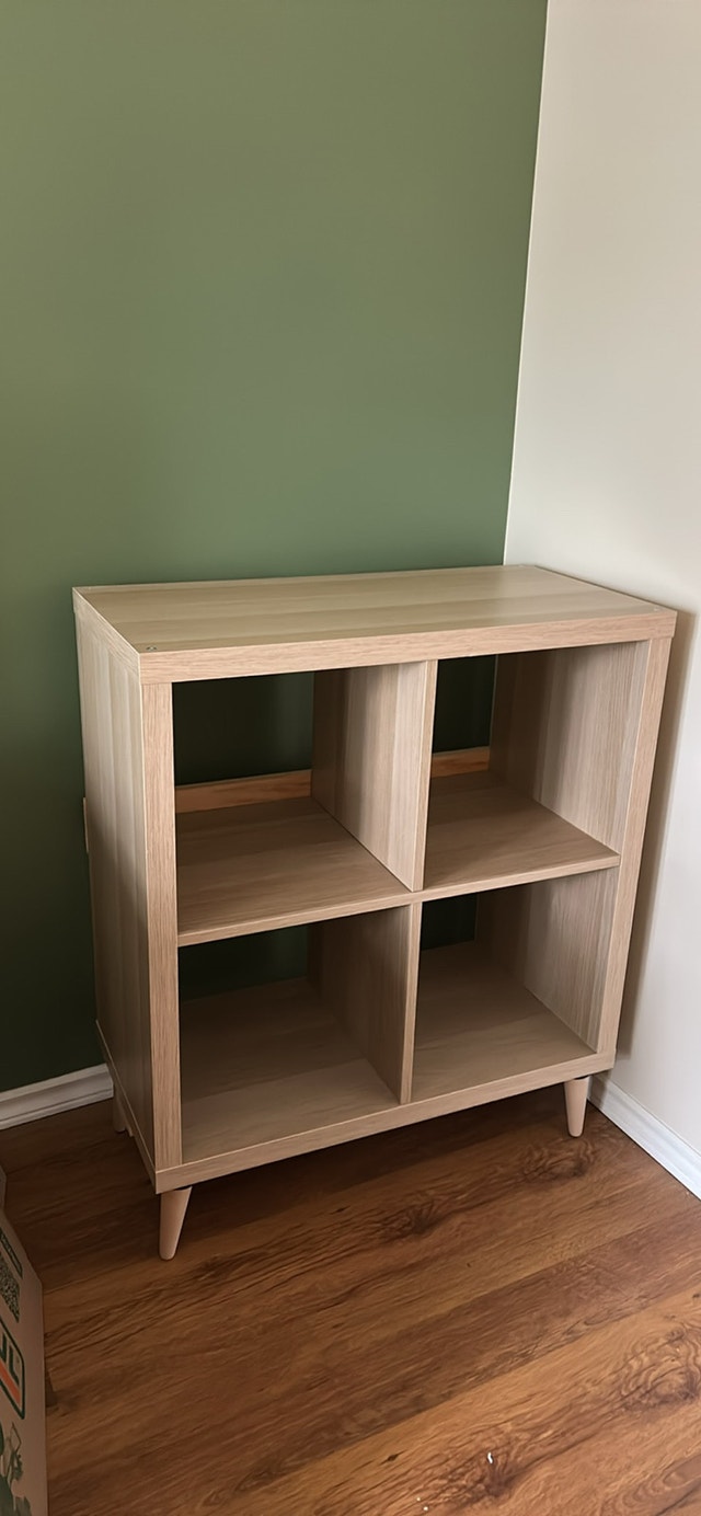 Modified IKEA Kallax shelf unit