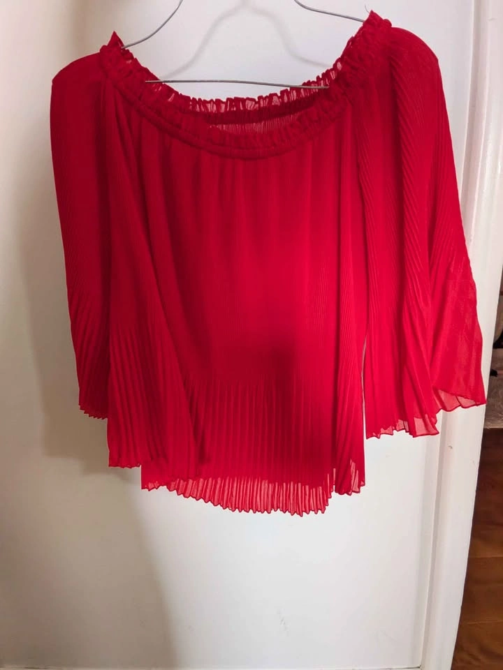 Vintage women's pleated top, M/L - photo 2