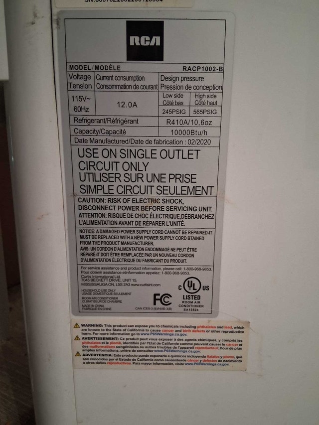 RCA 10,000 BTU AC In Room - photo 4