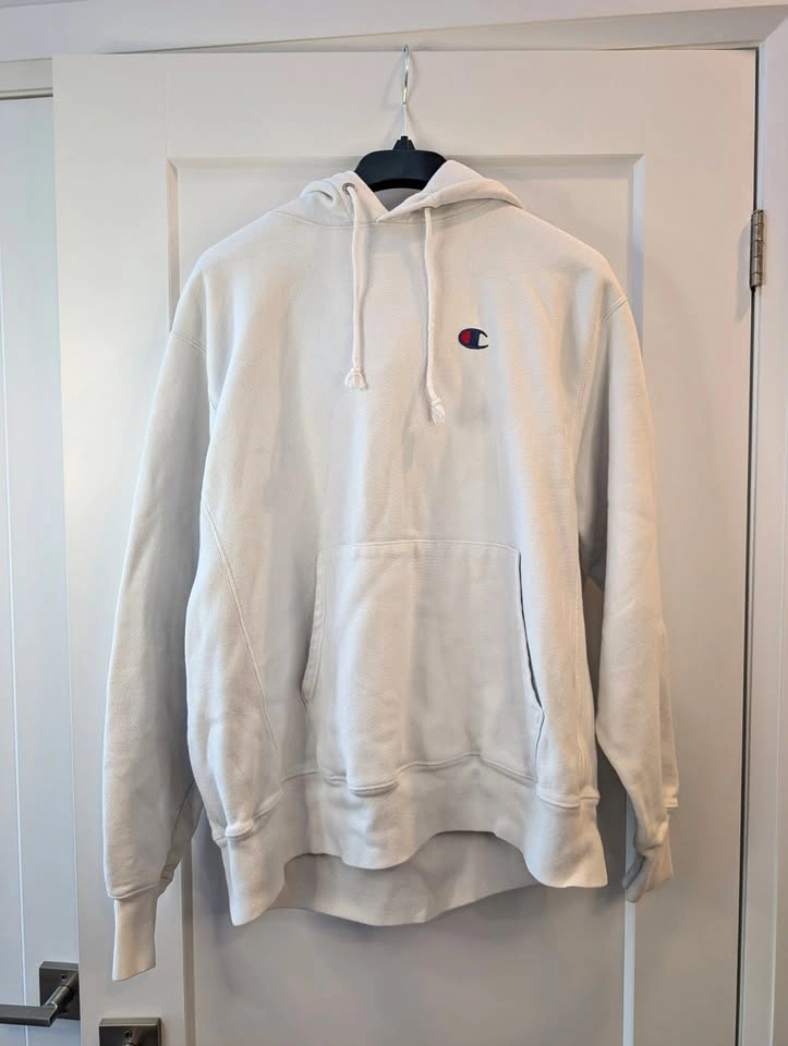 Champion Reverse Weave Pullover Hoodie White Men's Large