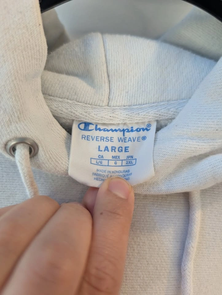 Champion Reverse Weave Pullover Hoodie White Men's Large - photo 4