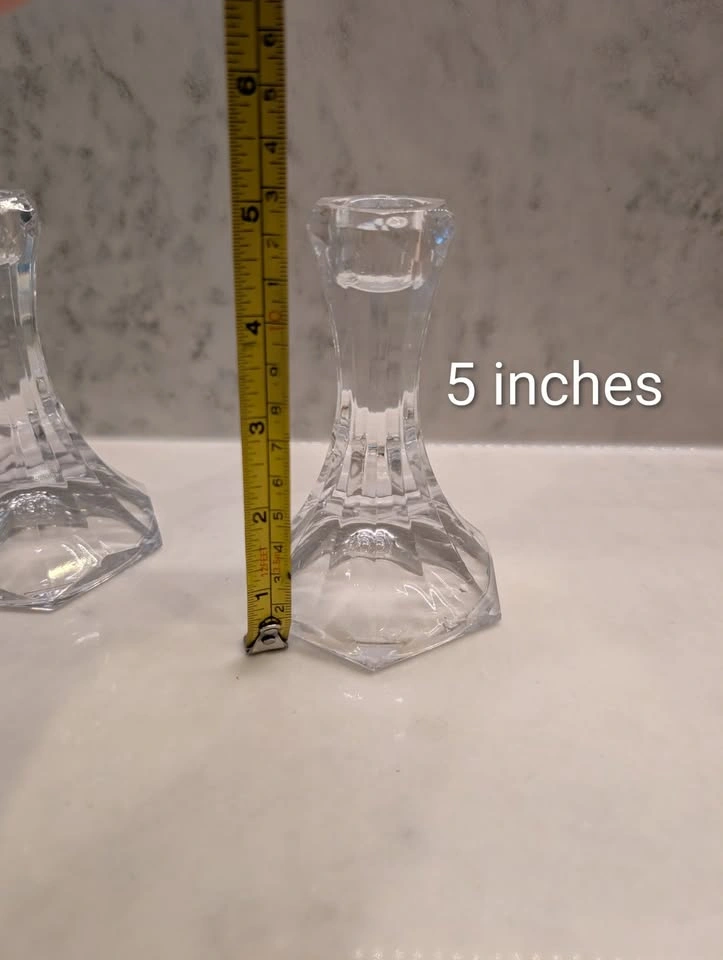 Vintage Villeroy & Boch Lead Crystal Candlestick Holders (Set of - photo 4
