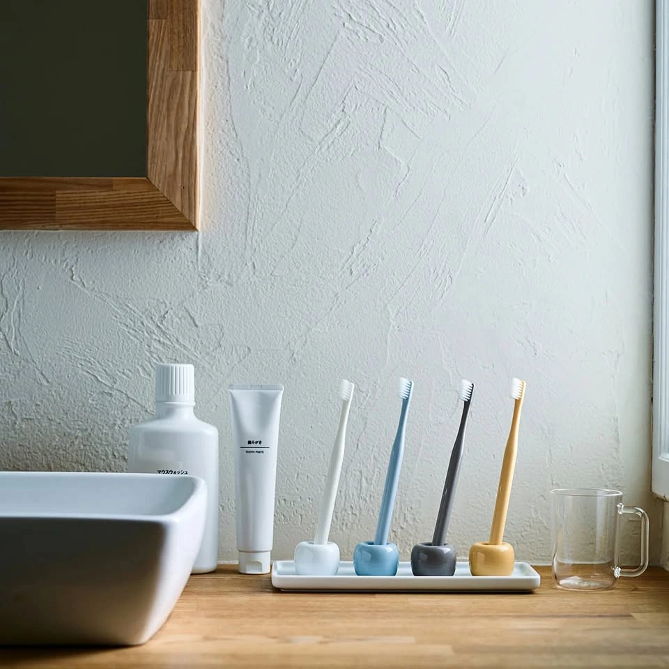 Muji Porcelain Toothbrush Holder x2