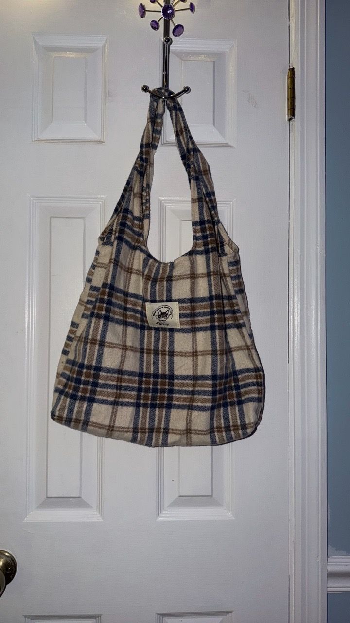 Plaid Flannel Tote Bag