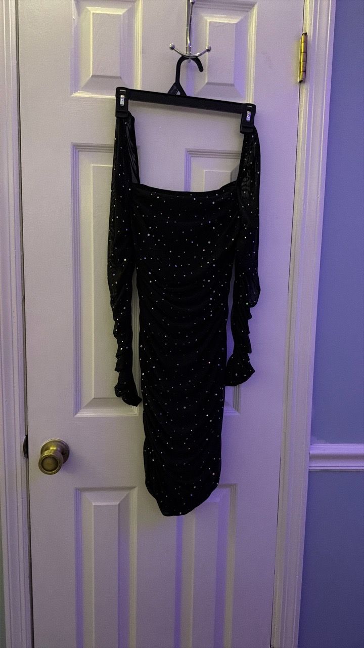 Black sequin dress