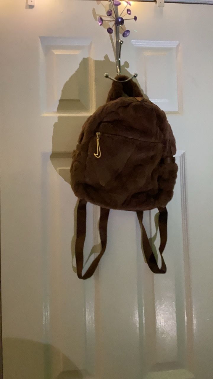 Nike Brown Faux Fur Mini Backpack