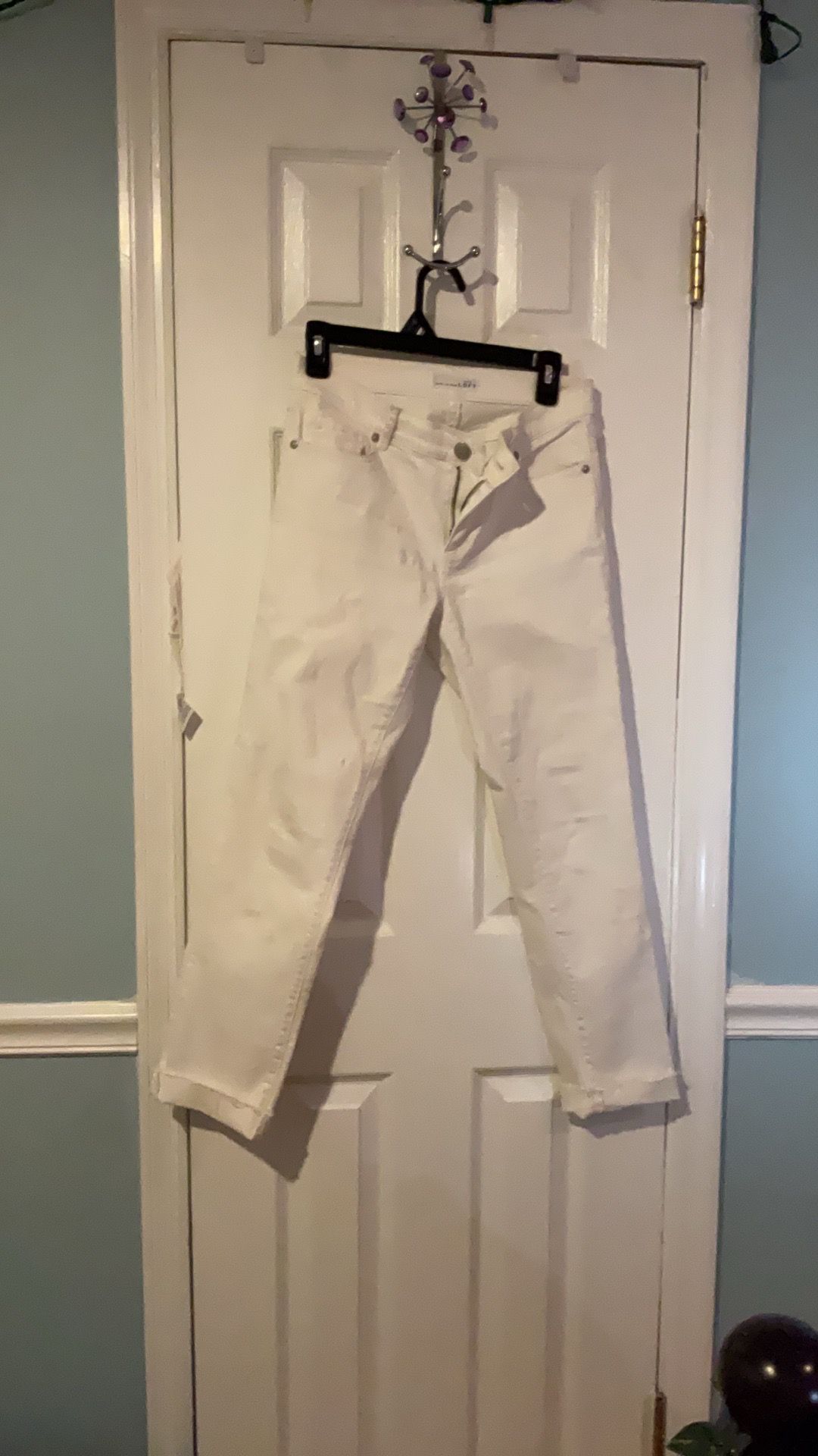 Loft white denim jeans