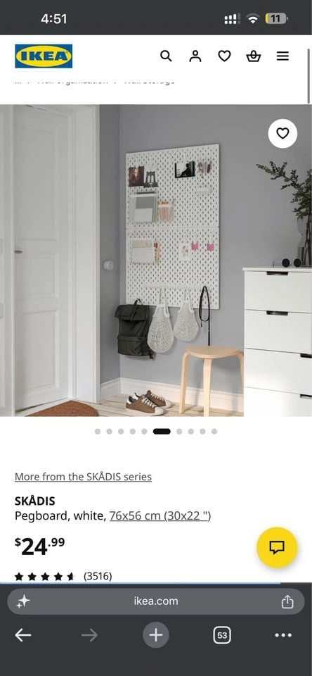 Brand New IKEA Pegboard - photo 3