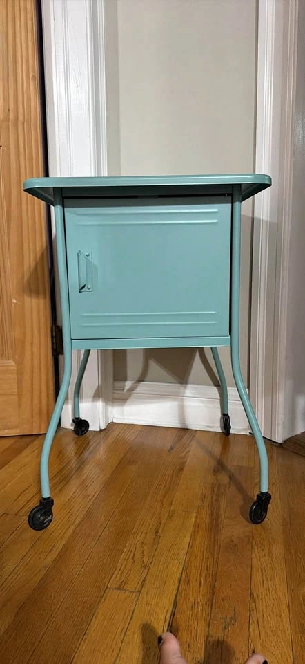 IKEA VETTRE Light Blue Turquoise Bedside Table