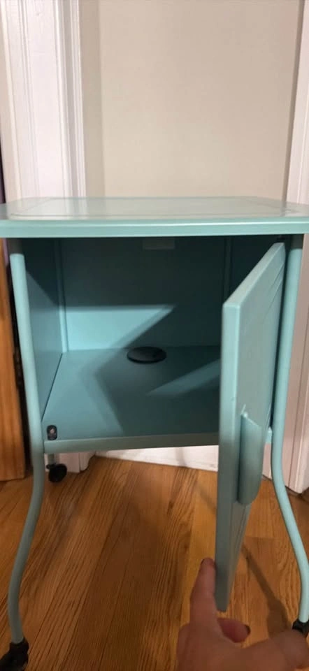 IKEA VETTRE Light Blue Turquoise Bedside Table - photo 3