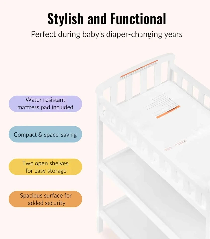 Changing table with pad + WIPE WARMER - photo 4