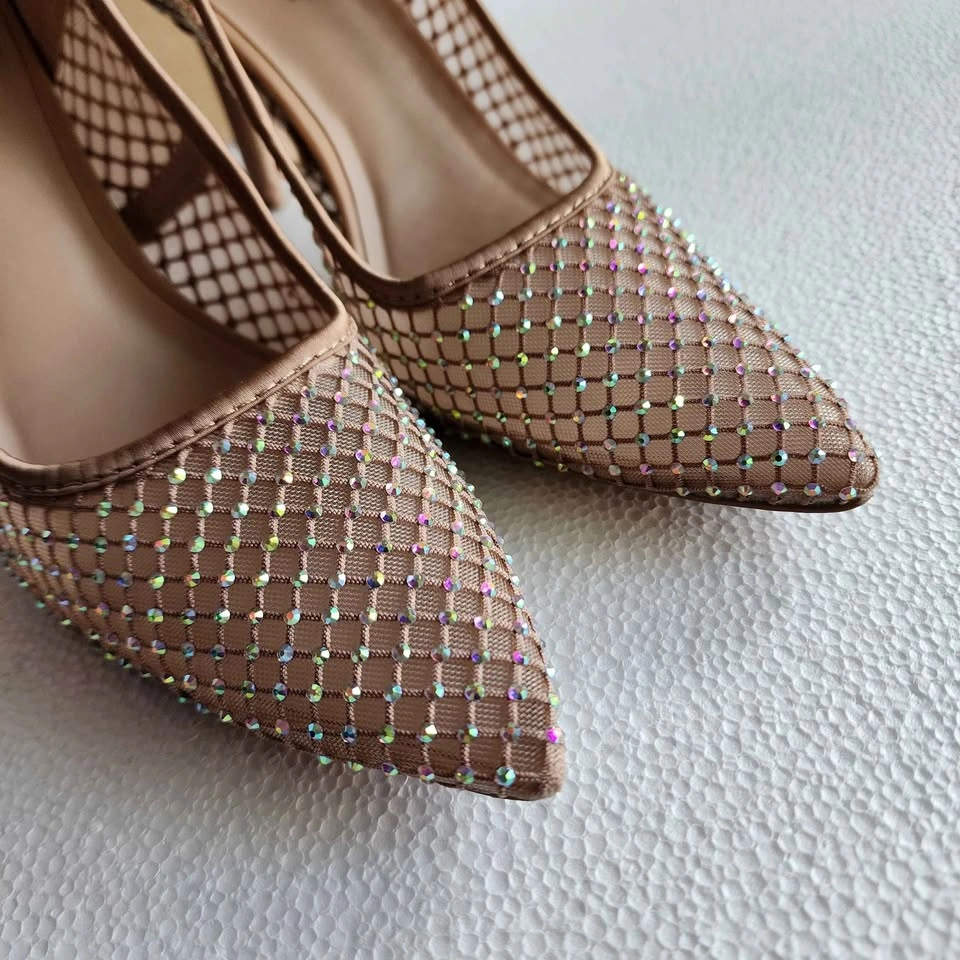 Call It Spring Rhinestone Mesh Leeona Stiletto Pumps - photo 3