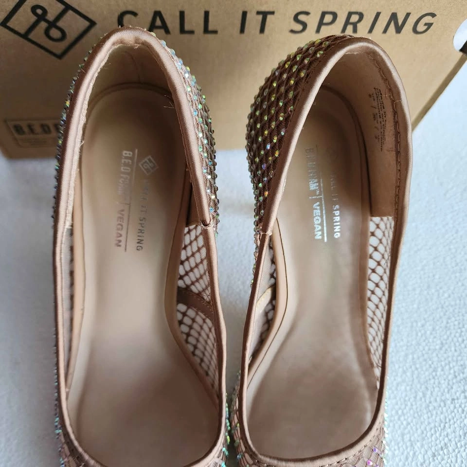 Call It Spring Rhinestone Mesh Leeona Stiletto Pumps - photo 4