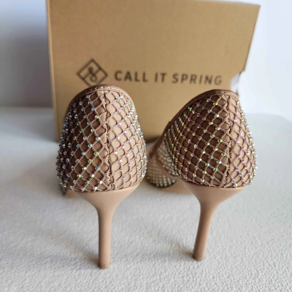 Call It Spring Rhinestone Mesh Leeona Stiletto Pumps - photo 5