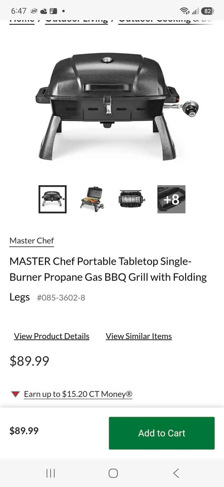 Master chef portable table top gas BBQ and propane - photo 4