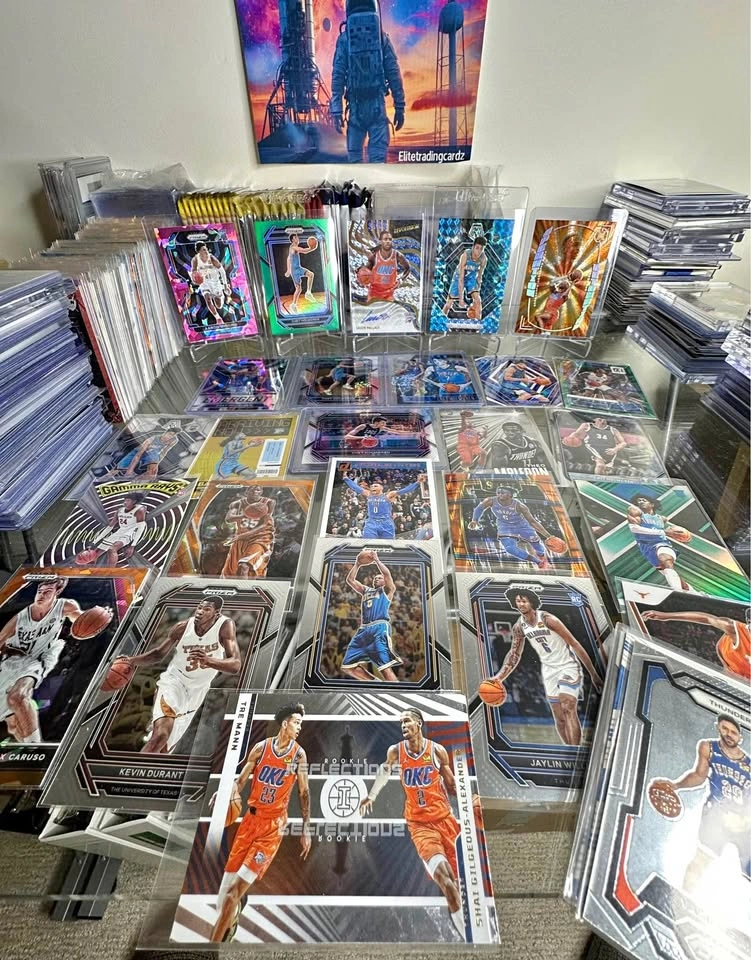 Oklahoma City Thunder Card Lot With Auto & A Jersey