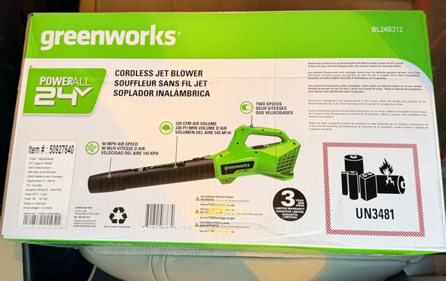 24V Cordless Greenworks Lawn/Garden Tools w/ Batteries - photo 3
